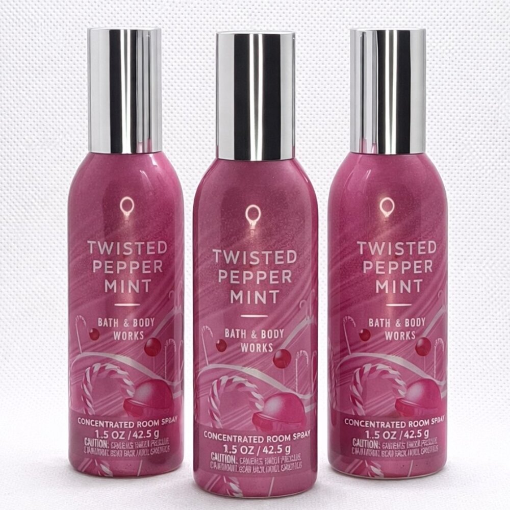 Bath & Body Works 3Pack TWISTED PEPPERMINT Room Spray
